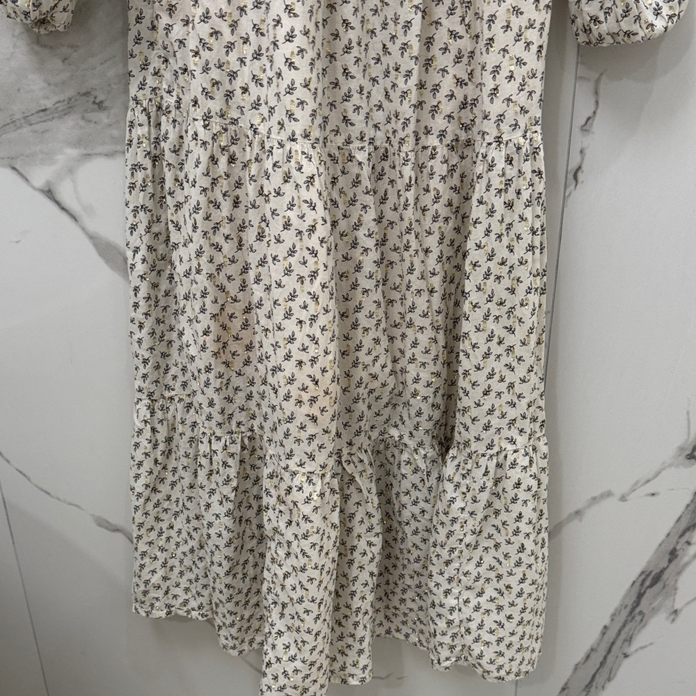 Old Navy Cream Floral Long Sleeve Dress - Picture 5 of 8